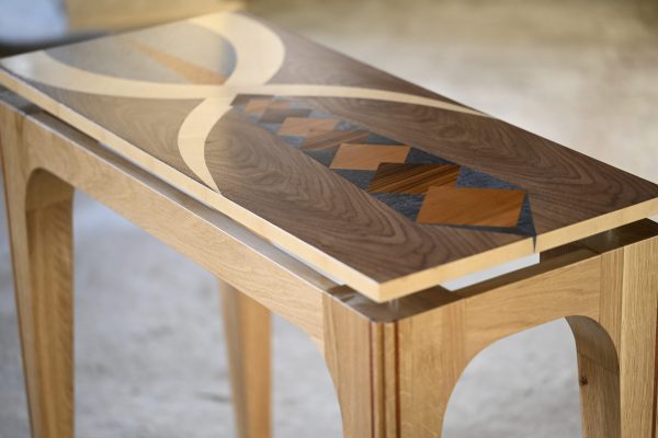console-straleart-incrustation-acajou-marqueterie
