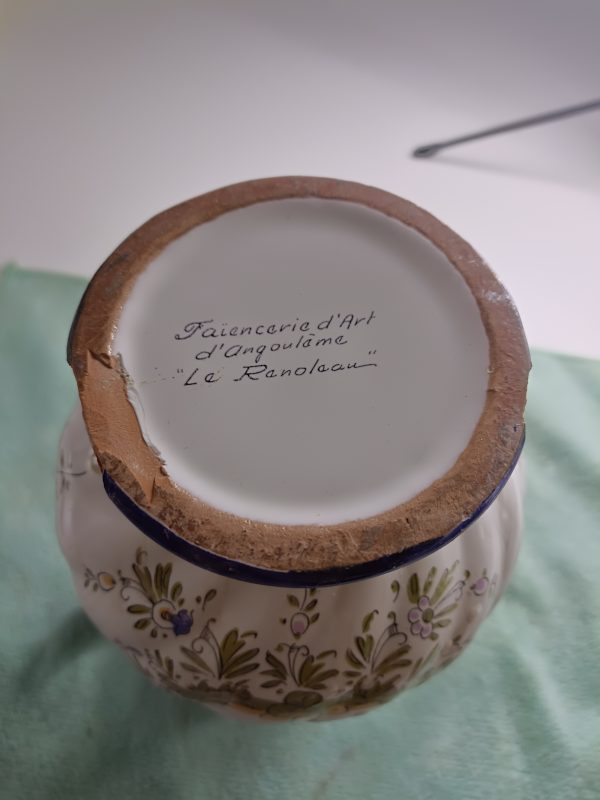 base-faïence-vase-renoleau-signature