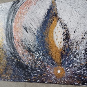 Alternative view of La Lanterne - Grand tableau abstrait contemporain lumineux
